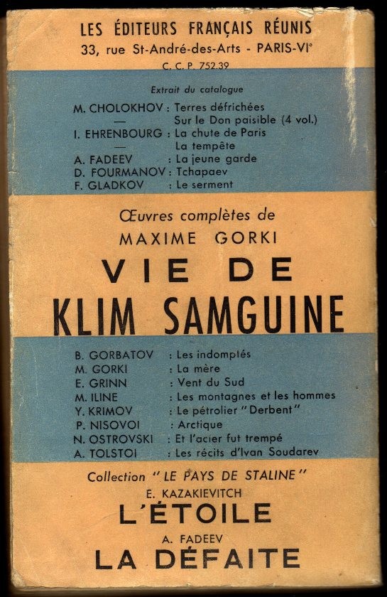 Cholokhov SUR LE DON PAISIBLE Tome 4 (IV) Les éditeurs Français Réunis 1949